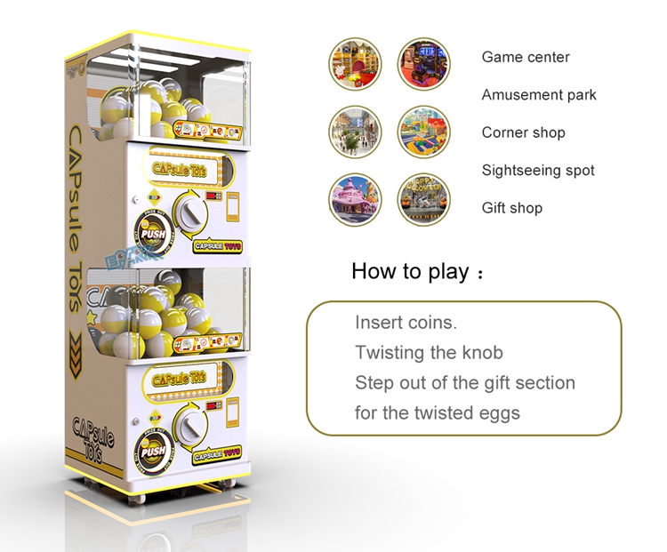 Shopping Mall Coin Operated Toy Game Gashapon Machine Capsule Toys Vending Machine Prizes Games supplier