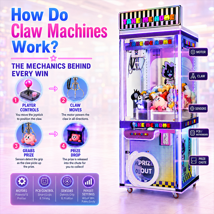 How Do Claw Machines Work? Complete Guide to Claw Machine Mechanics, Win Rates, and Profitability