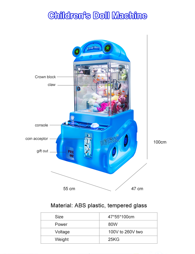 Amusement Cheap Claw Machine Coin Operated Game Claw Crane Machine Mini Claw Machine Toy For Kids factory