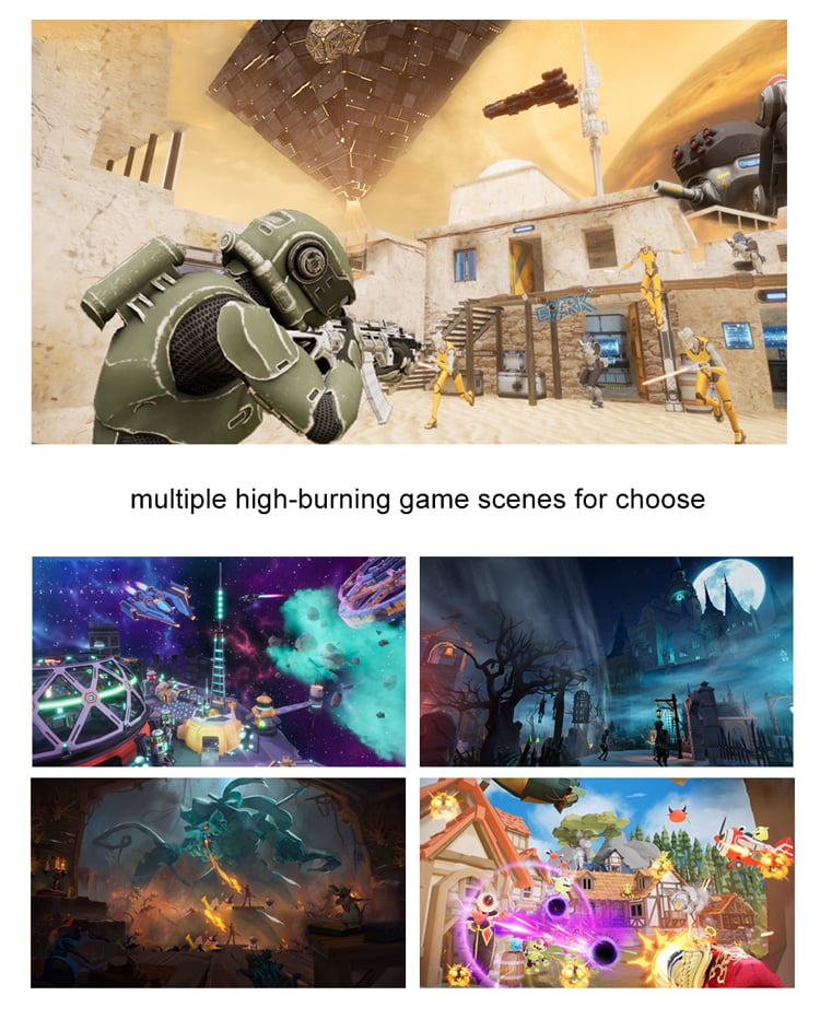 Theme Park Virtual Reality Game VR Gun Simulator Shooting Game Machine manufacture