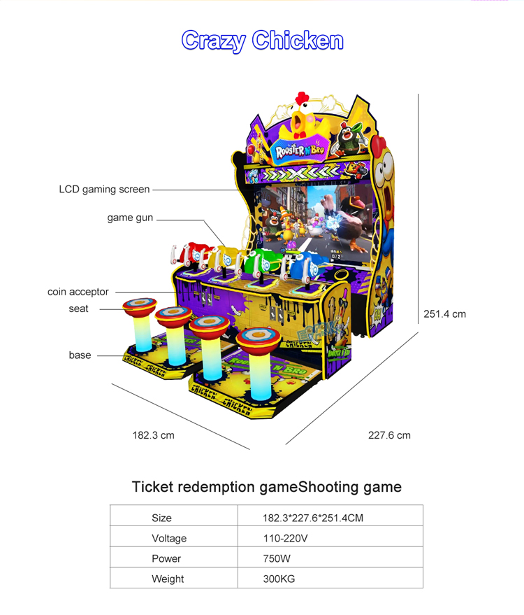 Arcade Pusher Shooting Gun Game Machine Coin Operated Video Games Machine For Kids supplier
