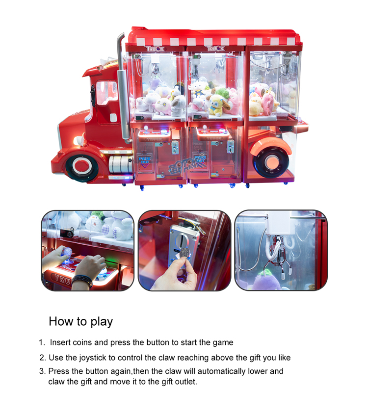 6 Players Claw Machine Toy Vending Machine For Sale factory