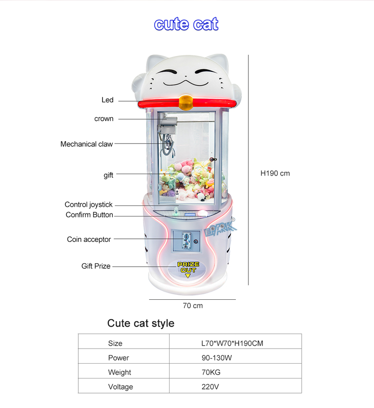 Factory Wholesale Coin Operated Candy Arcade Game Cheap Mini Claw Machines Small Toy Catcher Claw Crane Machine supplier