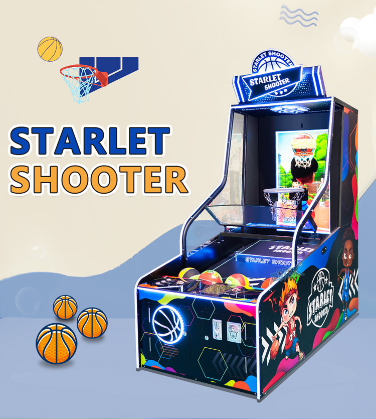 Customized Coin Operated Kids Basketball Machine Arcade Basketball Game Machine factory
