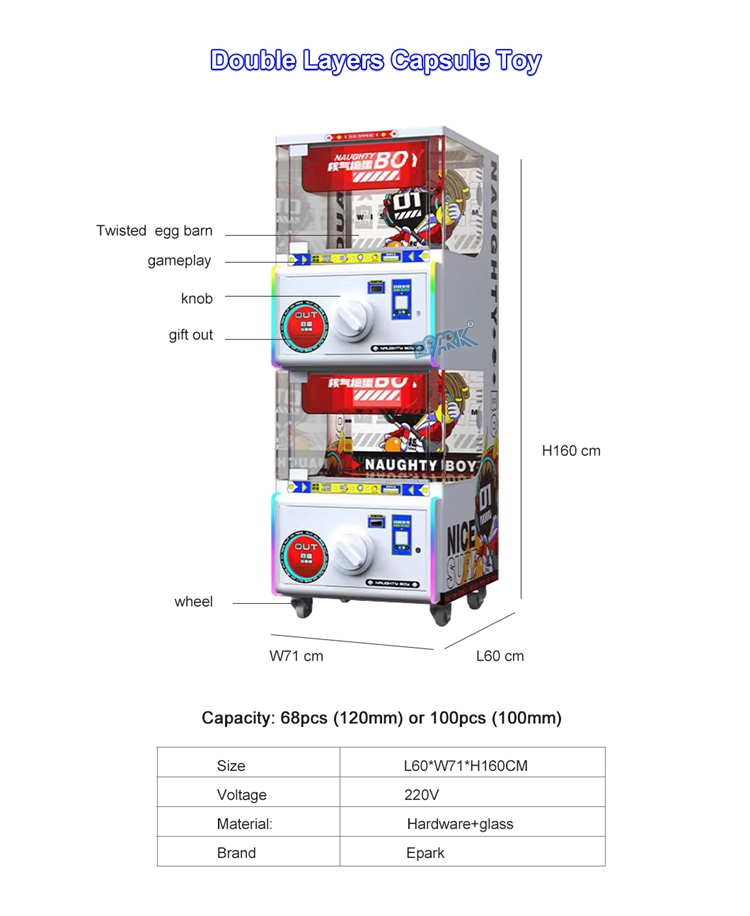 Shopping Mall Coin Operated Toy Game Gashapon Machine Capsule Toys Vending Machine Prizes Games manufacture