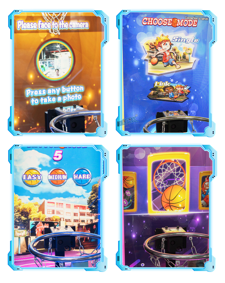 Customized Coin Operated Kids Basketball Machine Arcade Basketball Game Machine details