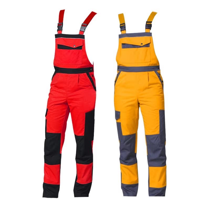 Professional Men Working Bib Pants Overalls Construction Working Bib Cargo Trousers Out Jumpsuit Work Scrubs Coverall