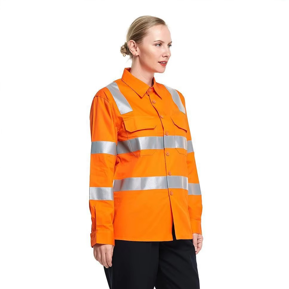 hi vis reflective safety polo shirt short sleeve breathable birdseye work t shirt with pocket for construction warehouse-1