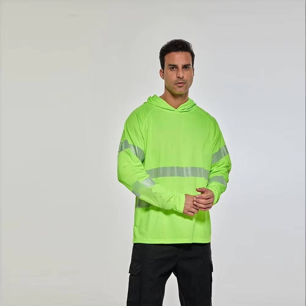 hi vis reflective safety polo shirt short sleeve breathable birdseye work t shirt with pocket for construction warehouse-7