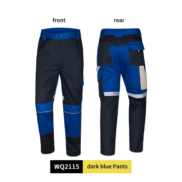 Custom Work Pants Many Pocket Comfortable Workwear Style Reflective Strips Breathable Work Trousers