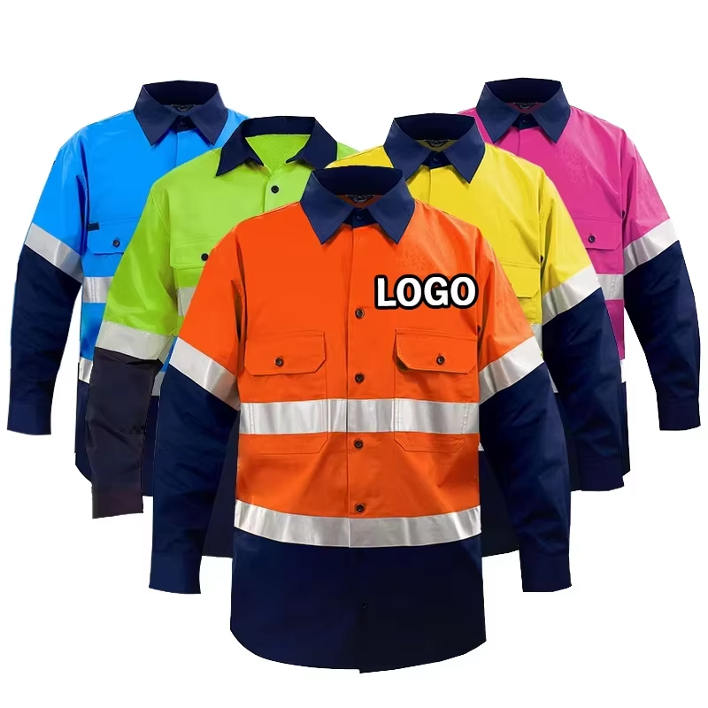 utility cargo men wear multi tool pocket reflective safety uniform pant tear resistant construction field work trousers-1