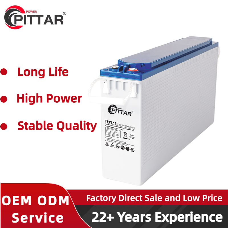 PITTAR FT-G Series 12V Deep Cycle Gel Battery 55Ah to 180Ah 15-Year Design Life for Solar, Marine, & UPS Systems