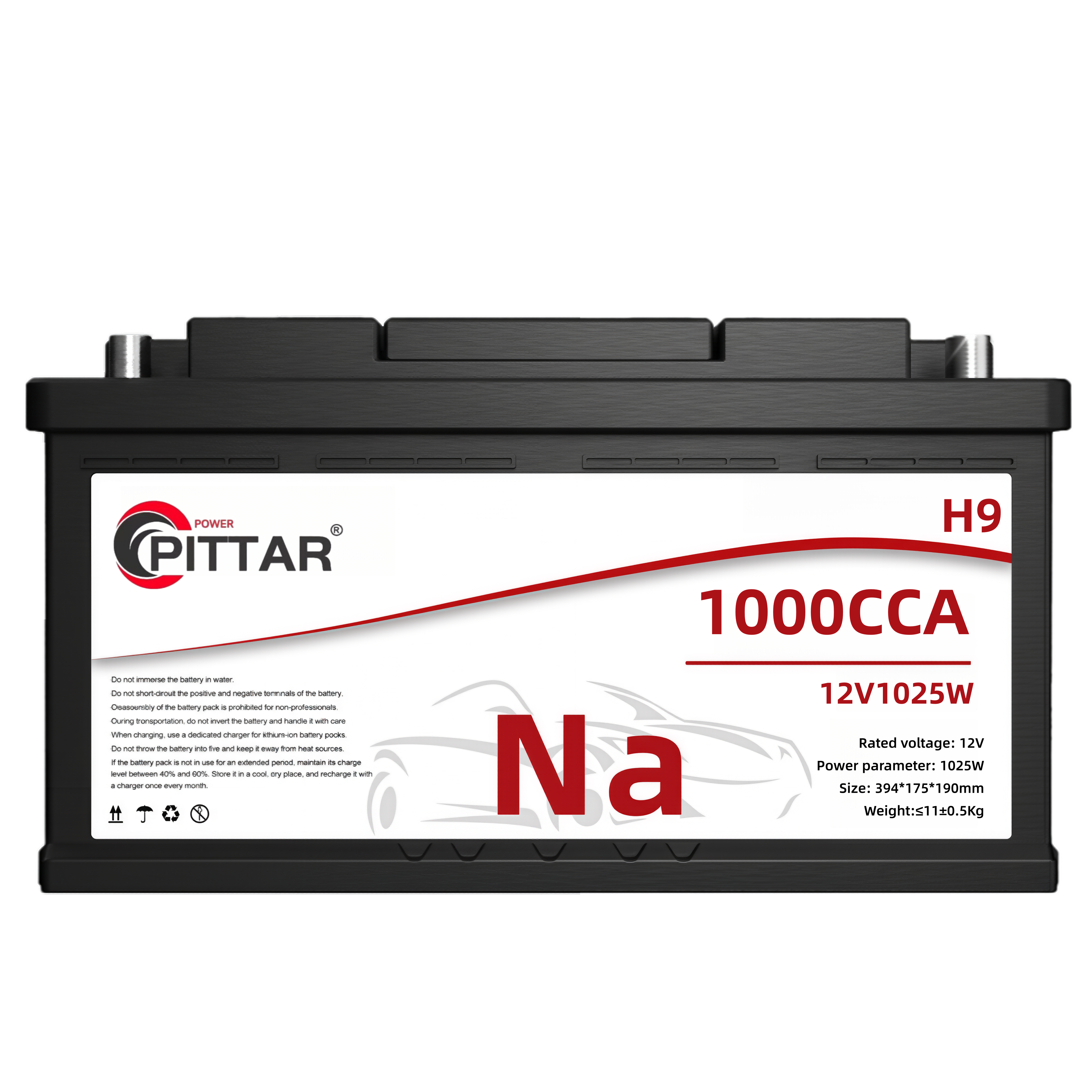 Long-Life 12V1000CCA H9 Start-Stop Sodium Ion Battery For SUV & Large Engine Cars