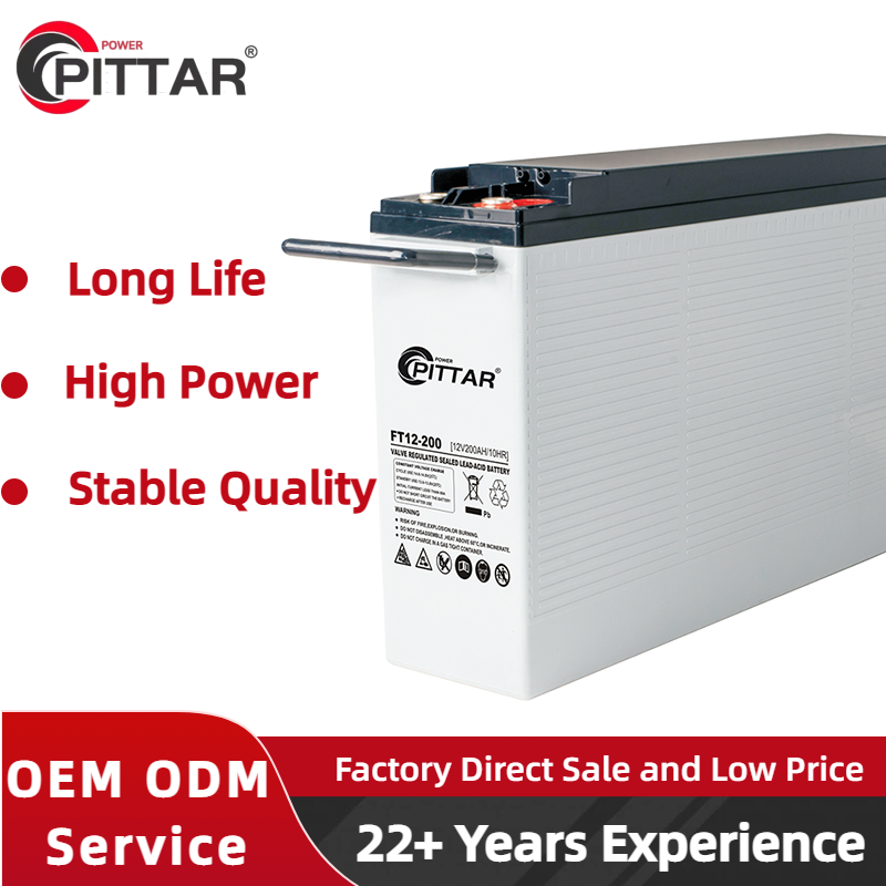 12V Front Terminal AGM VRLA Battery for Telecom & UPS High Reliability, 12-Year Float Life, Wide Temperature Range