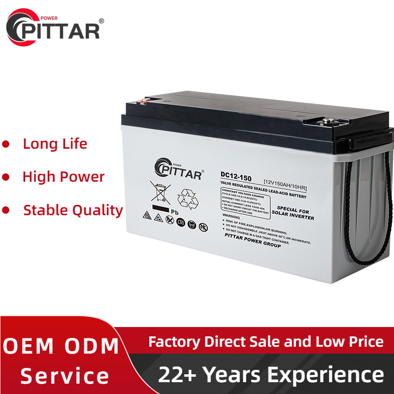 PITTAR DC Series Deep Cycle VRLA Battery 2V/6V/12V 26Ah-3000Ah for Solar Energy Storage, UPS, Telecom & Medical Equipment