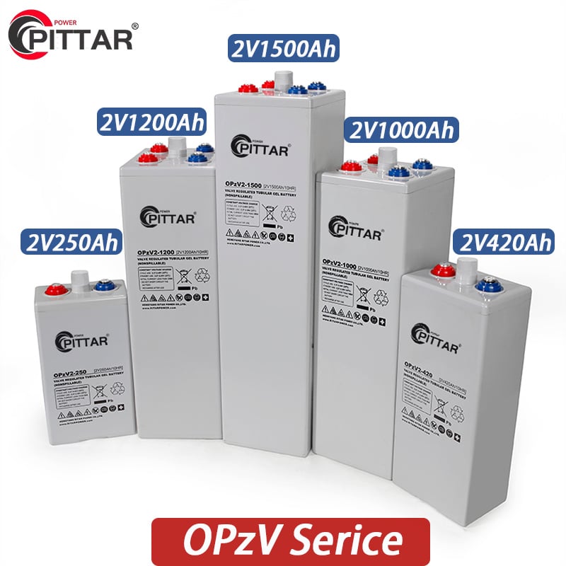 PITTAR OPzV Series 2V & 12V Gel Tubular Plate Valve Regulated Lead Acid (VRLA) Battery High Reliability 20-Year Float Design Life for Solar Telecom & UPS Applications