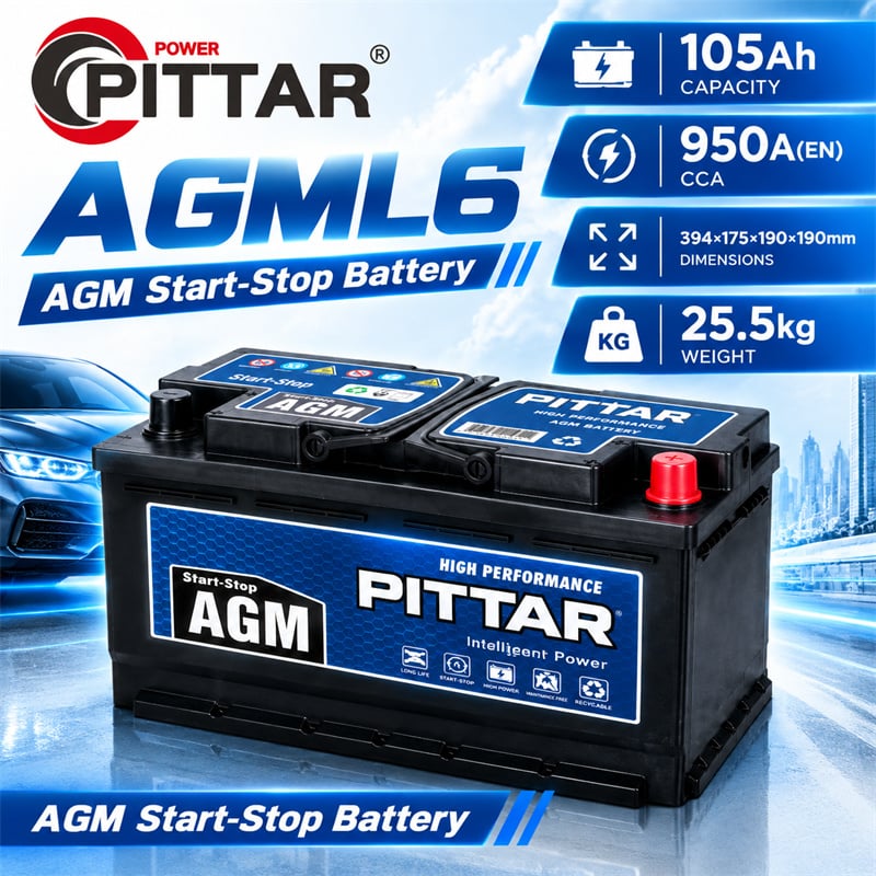 AGM L6 12V 105Ah Start Stop Car Battery – DIN L6 AGM Technology, Premium Power for Modern Vehicles