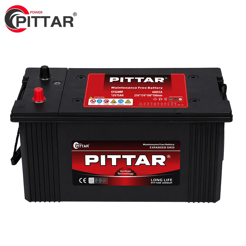 Pittar 57524MF 12V 75Ah Sealed Maintenance Free Car Battery – EN Standard, High CCA, Lead Calcium Alloy