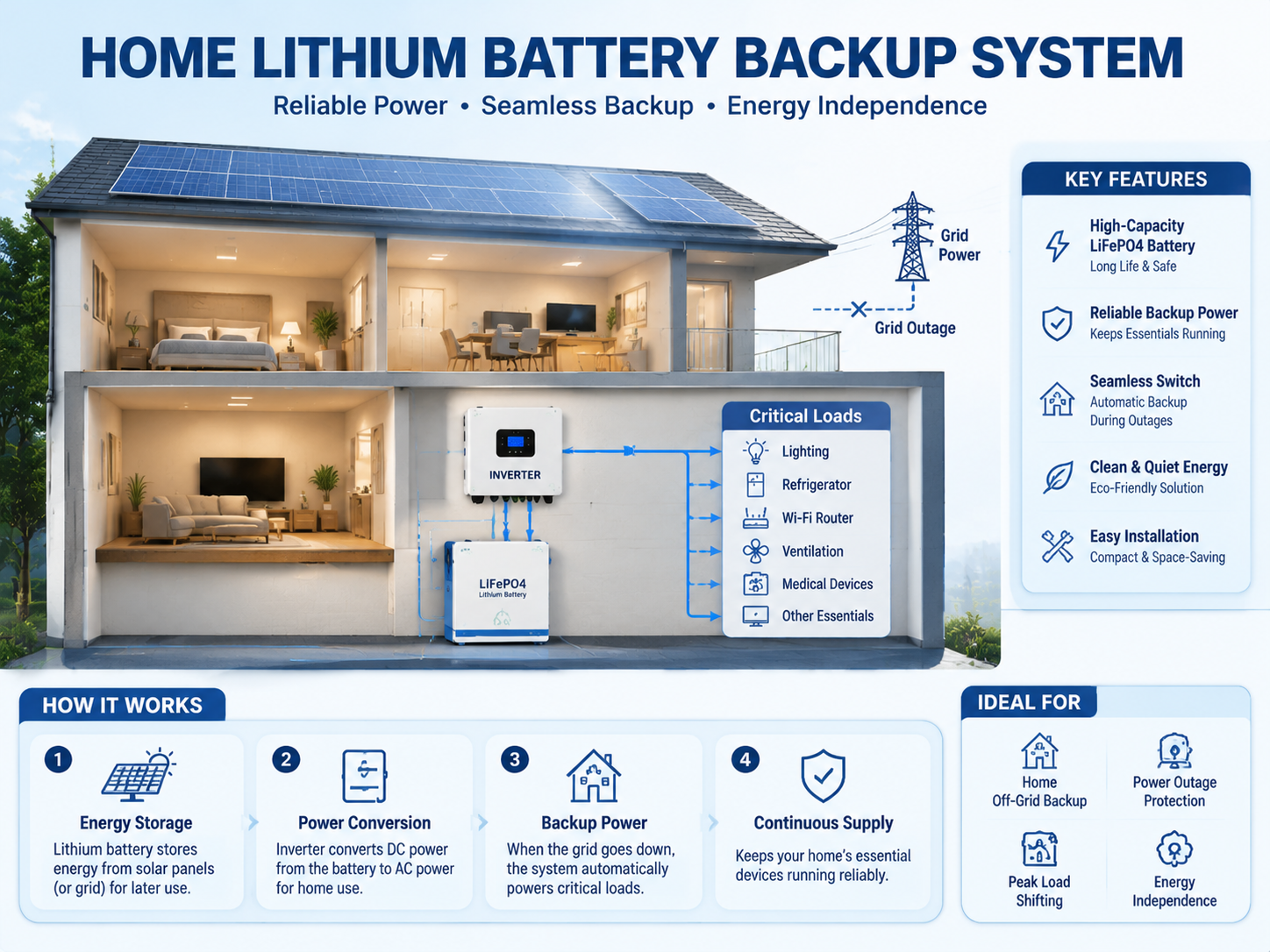 Best Lithium Battery for Home Backup Power