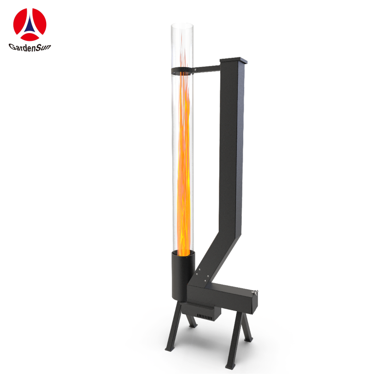 Wood Pellet Patio Heaters Outdoor With Glass Tube