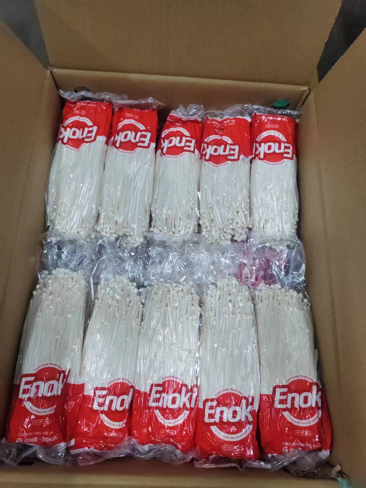 Pre-cooled enoki mushroom lowers overseas logistics waste rate.