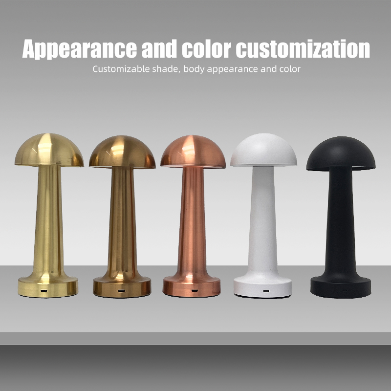 Modern industrial style dome metal luxury hotel couple restaurant table lamp