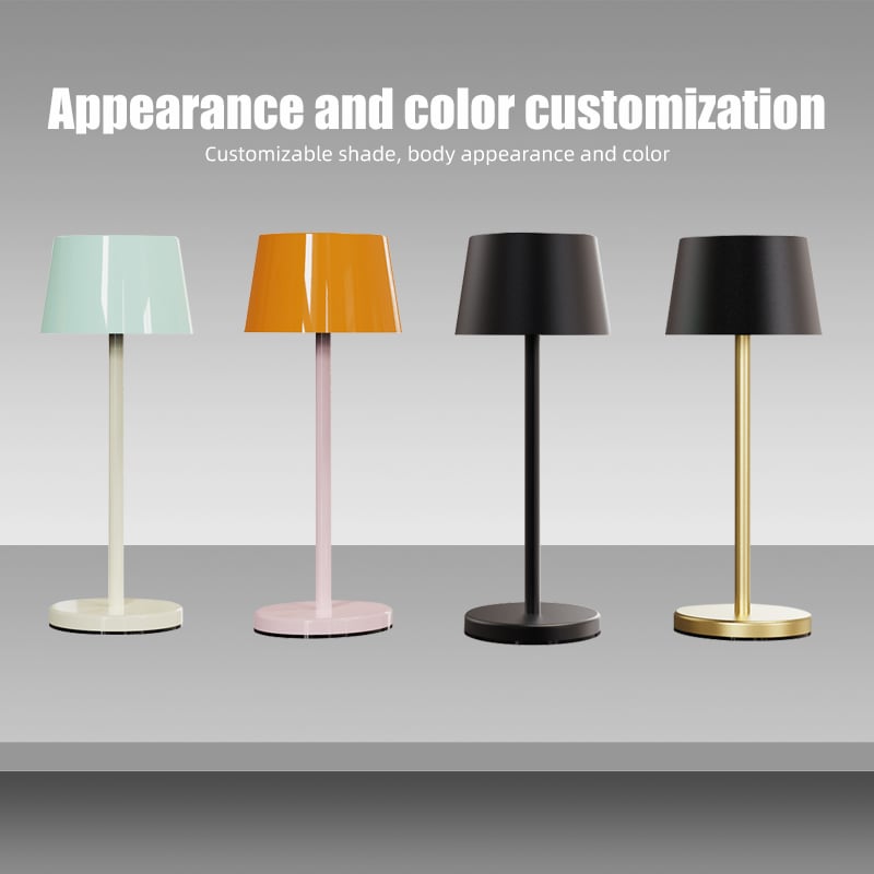 Mini short electroplating bright surface high-end texture bedroom study restaurant table lamp