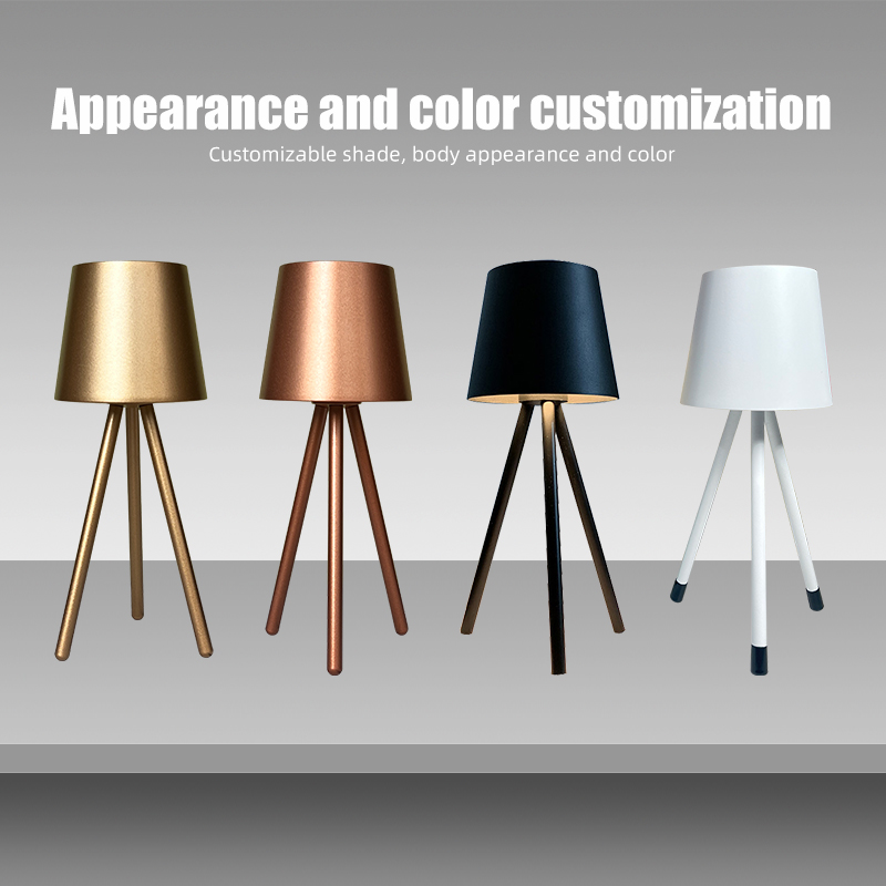 Exquisite wooden base metal round cover living room dining room atmosphere table lamp