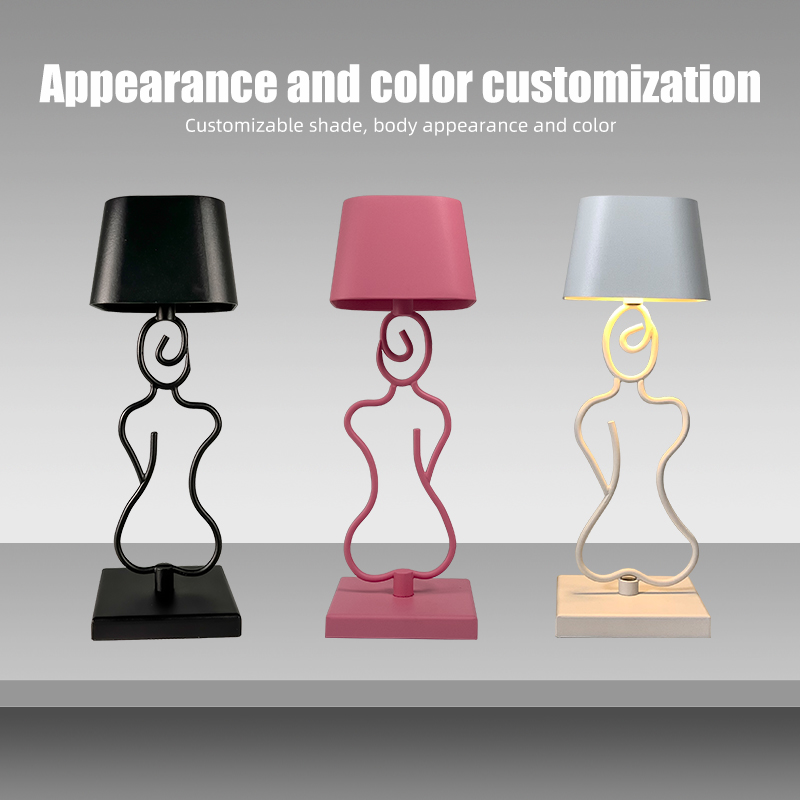 Creative aluminum alloy material thin and light portable bedroom dining room table lamp