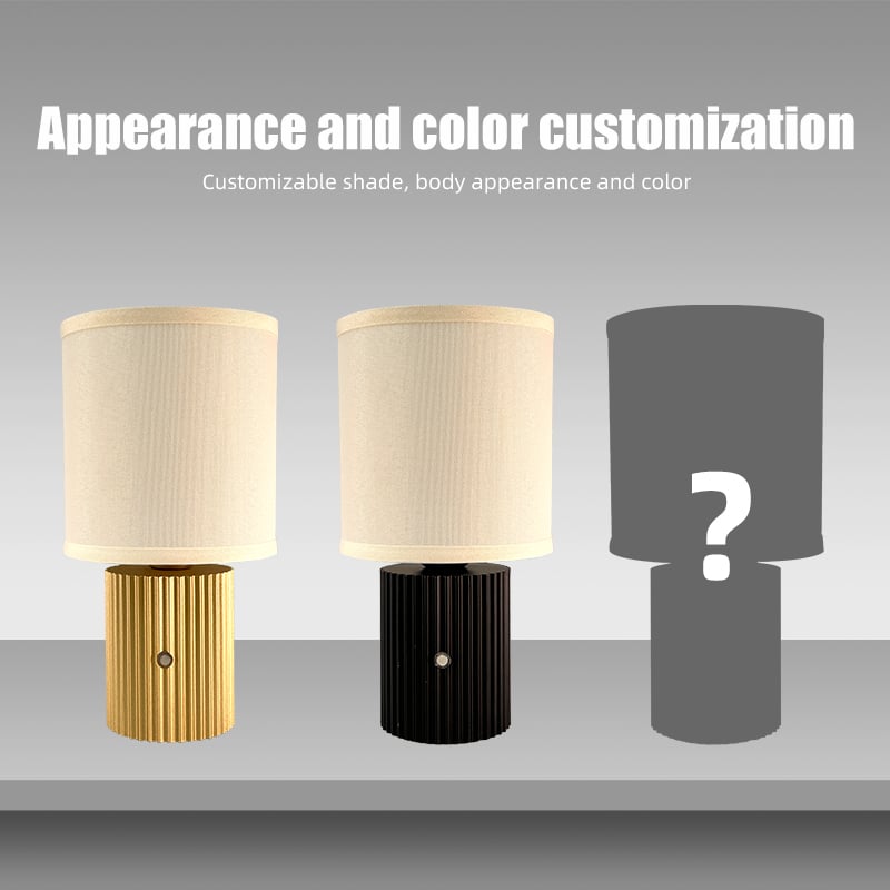 Creative mini fabric ABS material simple eye protection bedroom living room table lamp