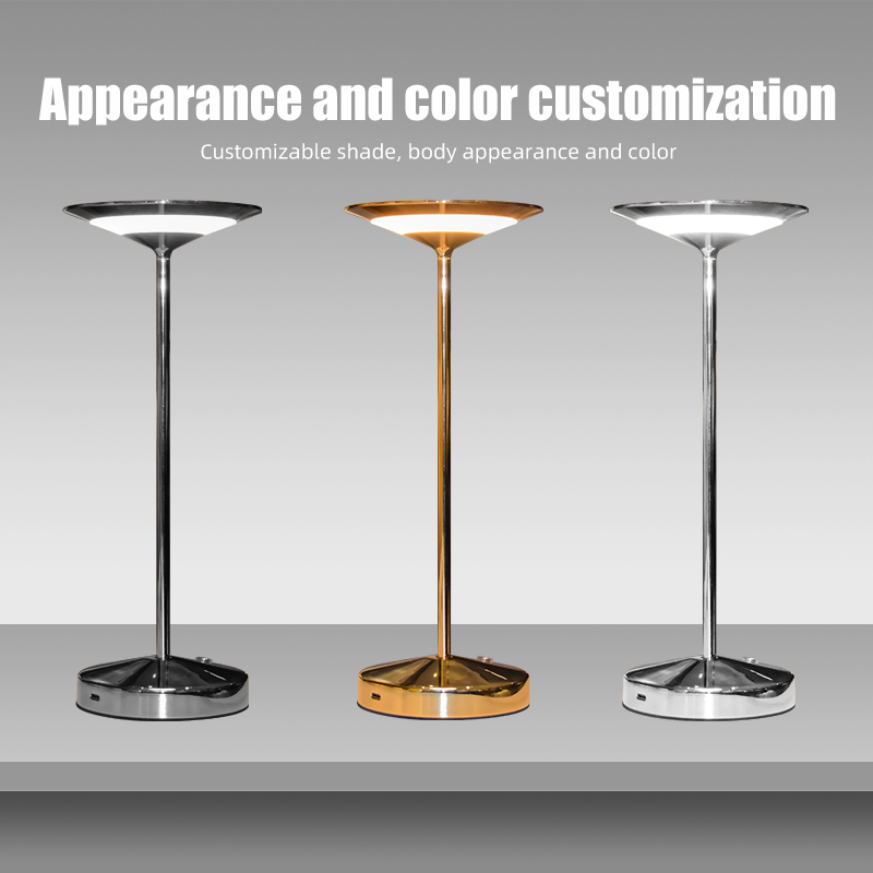 Creative metal inverted triangle no-stroboscopic eye protection restaurant cafe camping lamp