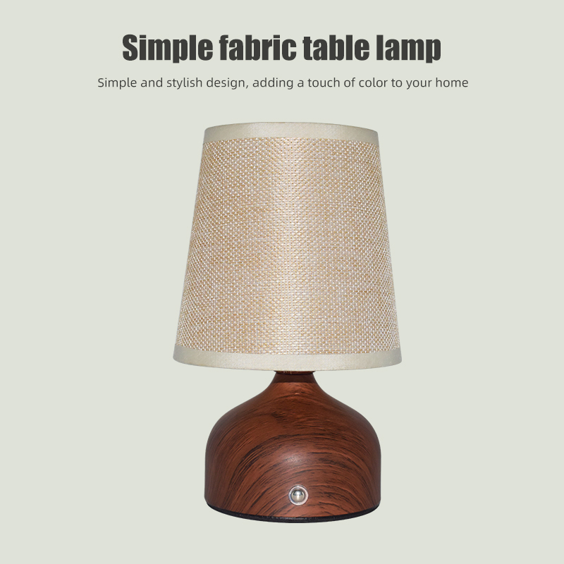 modern exquisite wood fabric three color stepless dimming dining room bedroom table lamp-1