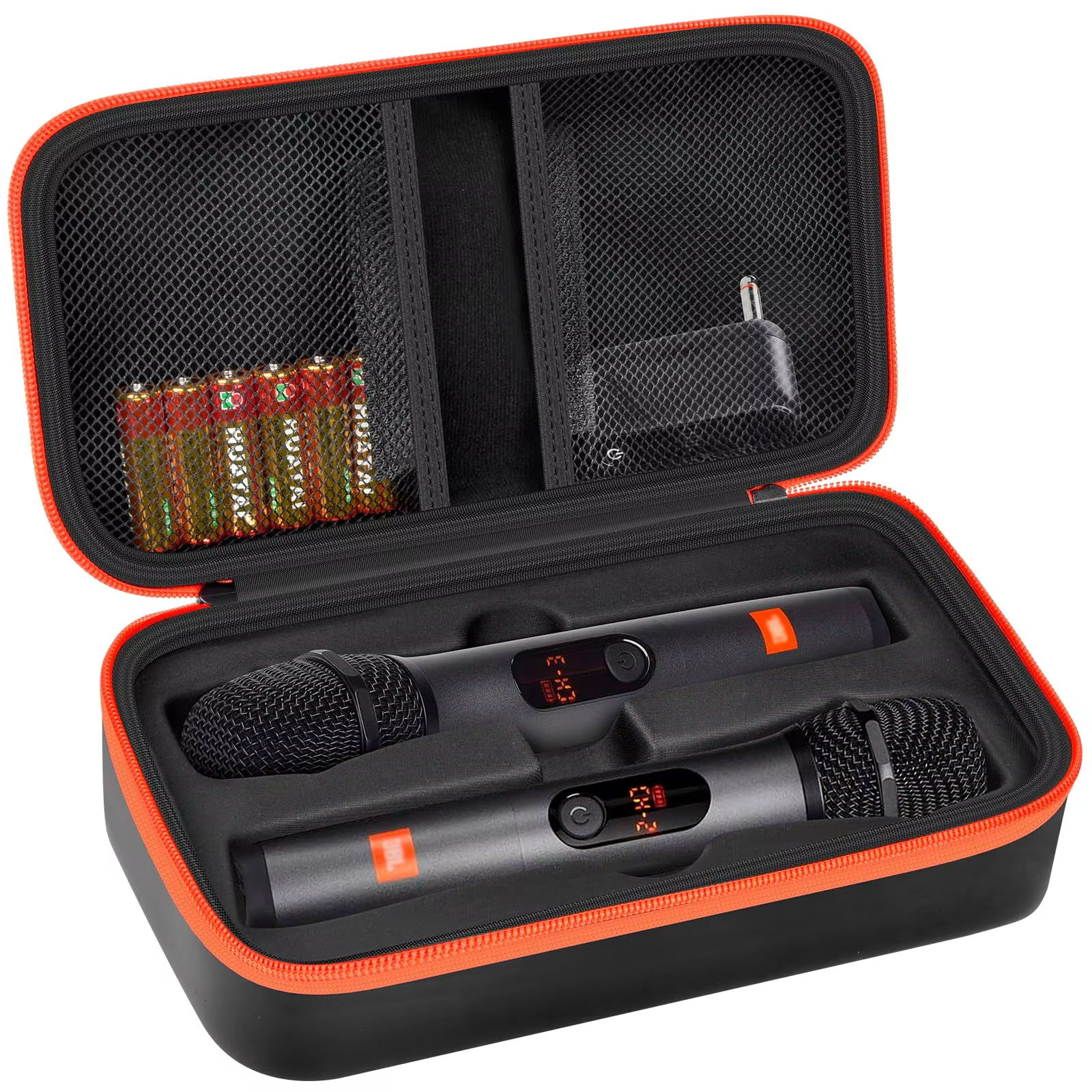 Wireless Microphone Case Two Microphones Storage Case Handheld Dual Mic Travel Bag