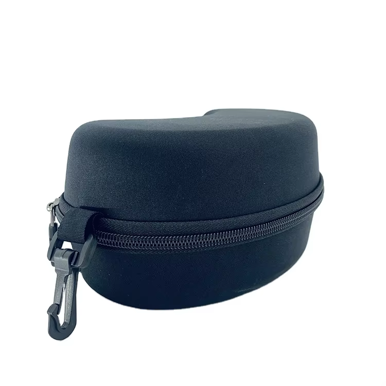 EVA Hard U-Shape Zipper Protective Case for Motorcycle and Ski Goggles Lightweight Large Capacity Storage for Sports Eyewear