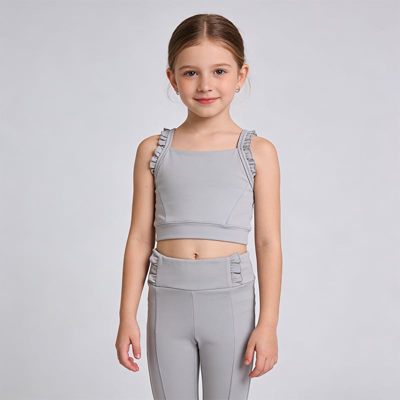 Girl Summer Active Wear Set Kids Athletic Sleeveless set