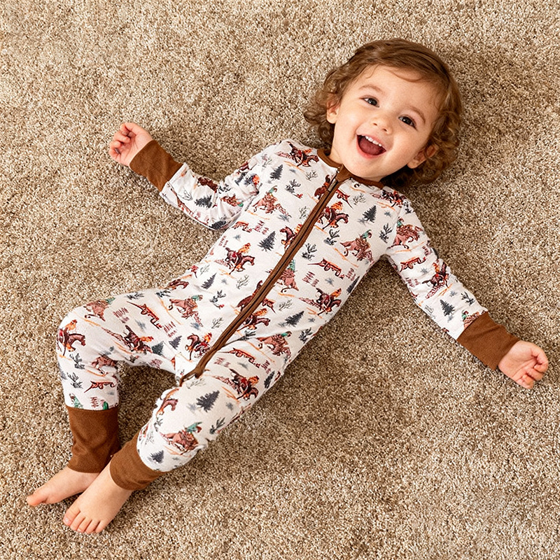 zipper baby bamboo romper baby onesie bodysuit