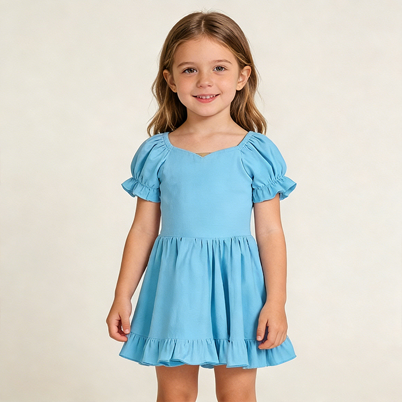 Kids Girl Sports Activewear Dress Set with Unique Design