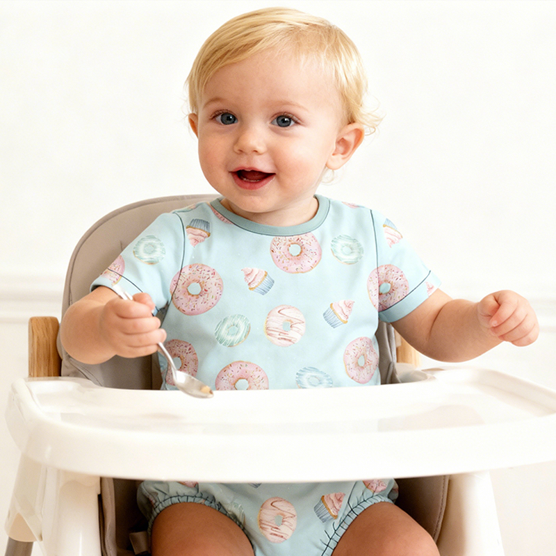 Baby Unisex Bamboo One-Piece Bodysuits  Boys Girls Short Sleeve Romper