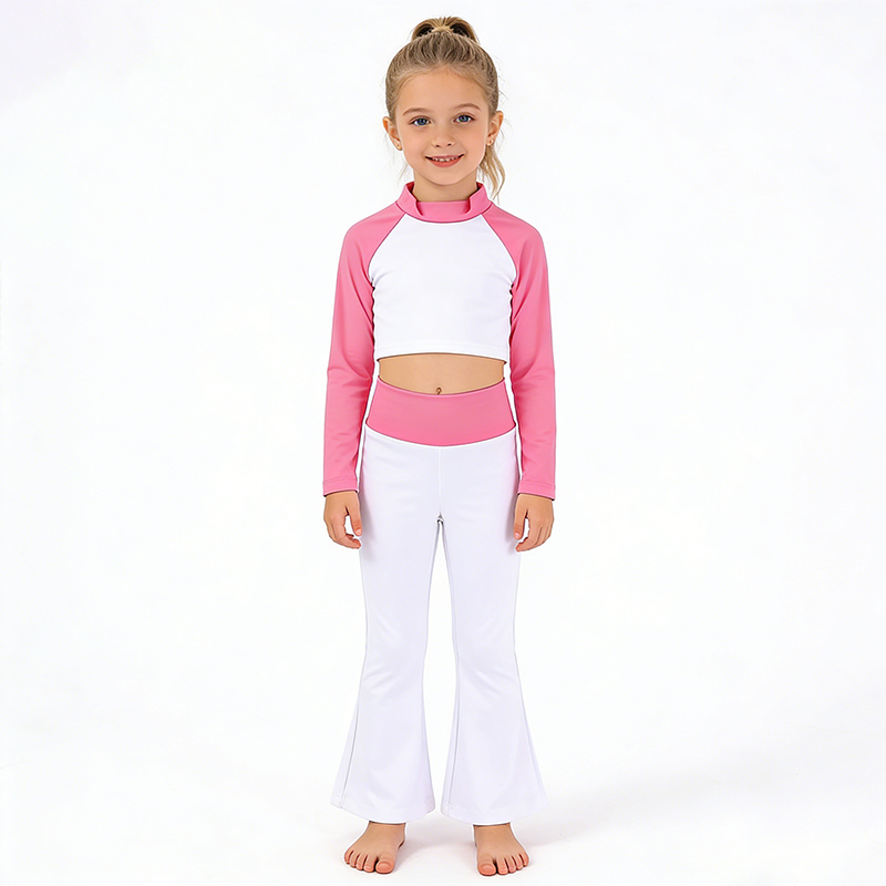 Custom Logo OEM ODM Long Sleeve Girls Yoga Outfit Set