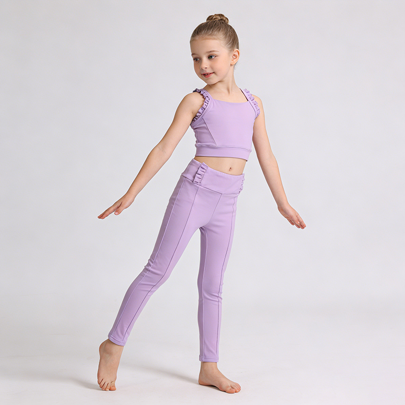 Girl Summer Active Wear Set Kids Athletic Sleeveless set