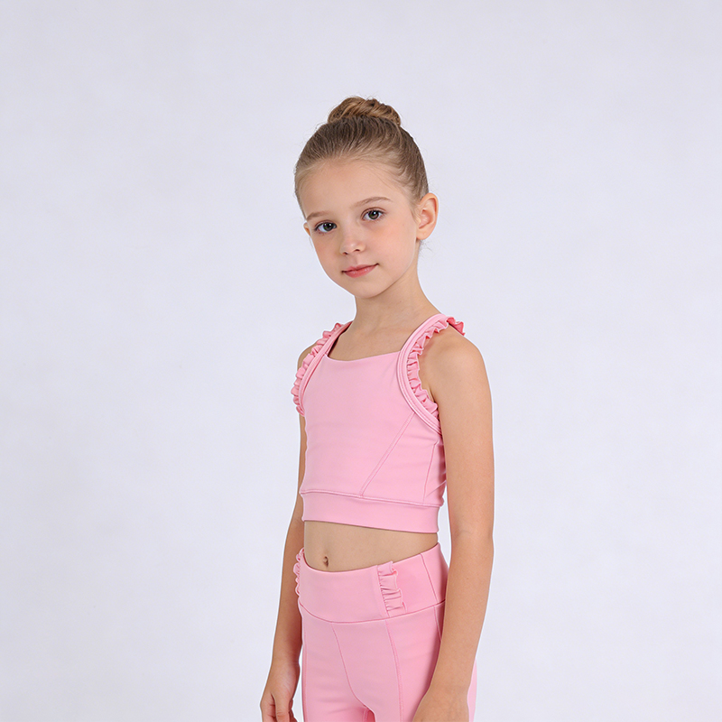 Girl Summer Active Wear Set Kids Athletic Sleeveless set