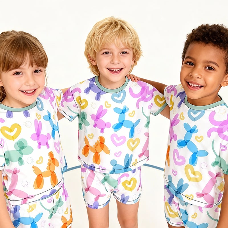 Kid's Tank Pajama Set Summer Shorts Pjs