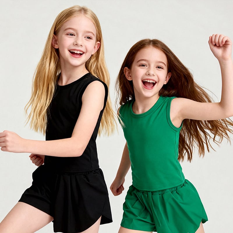 Toddler Tank Tops Girls and Dance Shorts Toddler Sleeveless Yoga Set