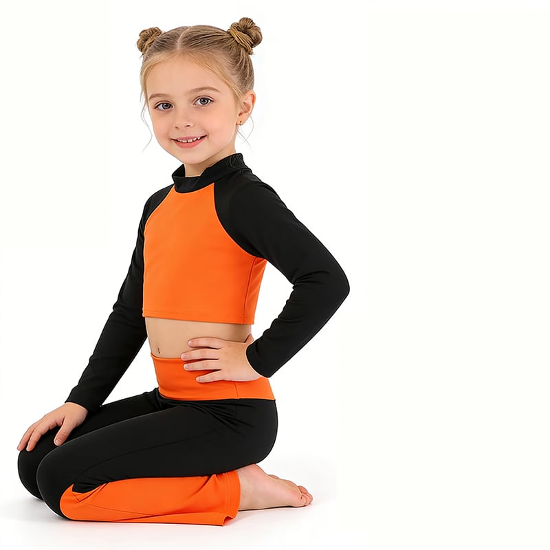 Custom Logo OEM ODM Long Sleeve Girls Yoga Outfit Set