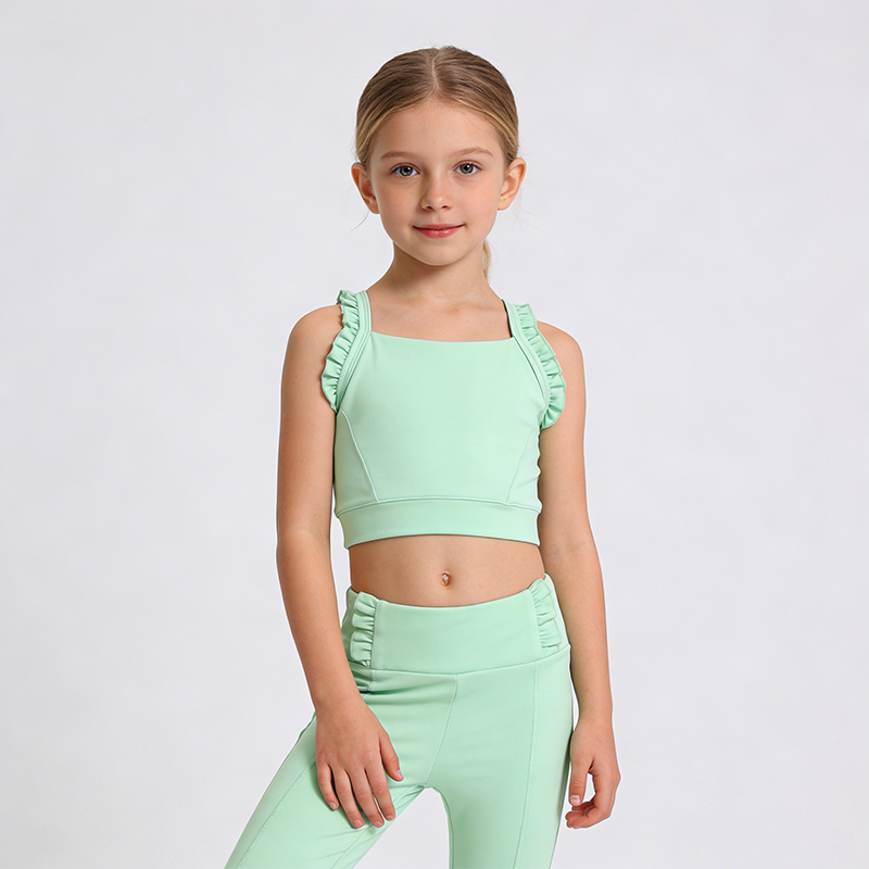 Girl Summer Active Wear Set Kids Athletic Sleeveless set