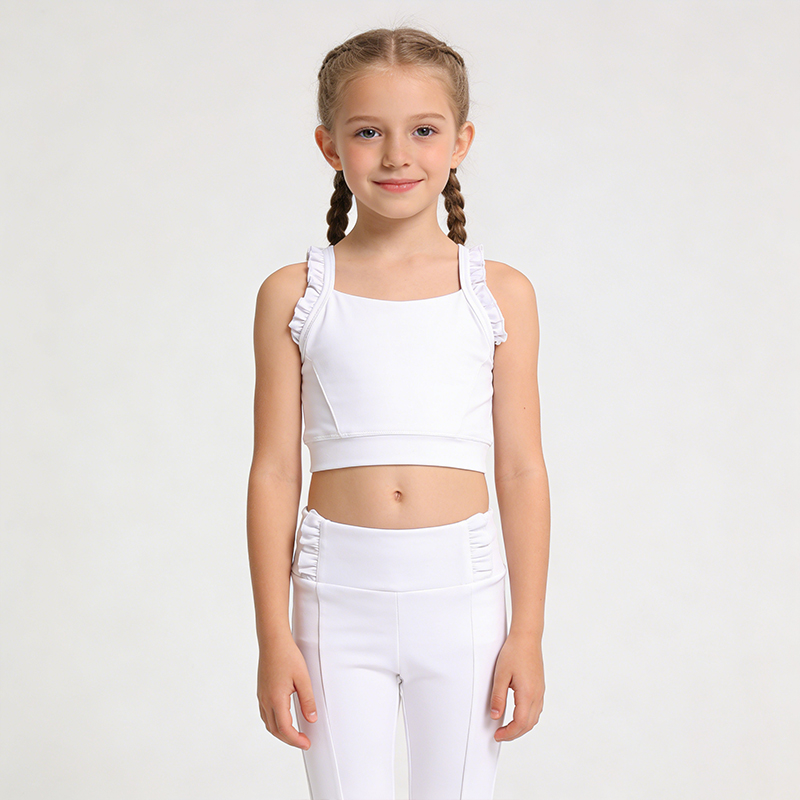 Girl Summer Active Wear Set Kids Athletic Sleeveless set