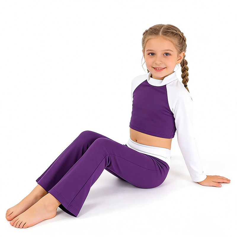 Custom Logo OEM ODM Long Sleeve Girls Yoga Outfit Set