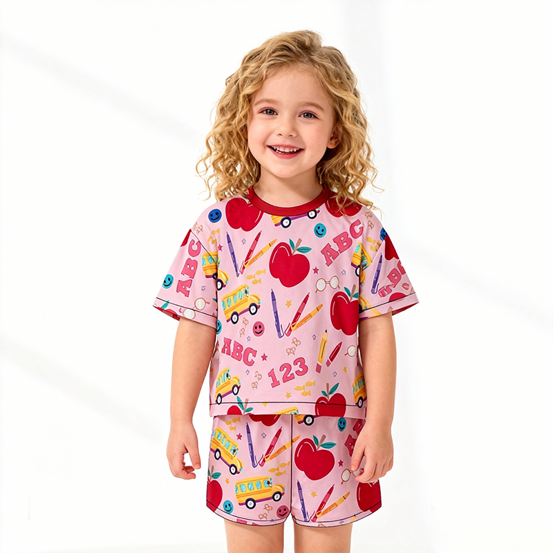 Kid's Tank Pajama Set Summer Shorts Pjs