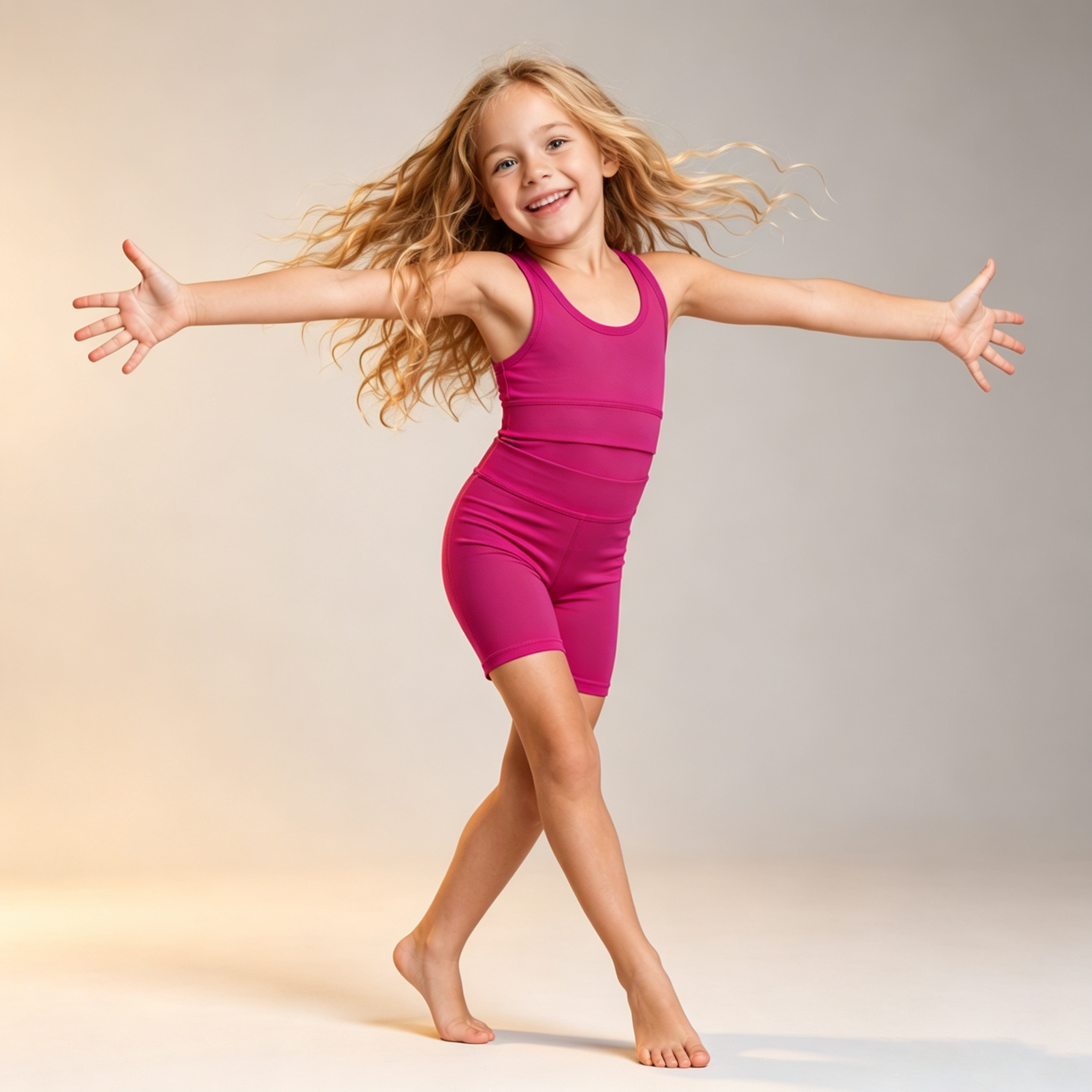 Stretchy Girls 2-Piece Yoga Set Cross Back Tank Top Biker Shorts Kids Solid Active Sport Outfit