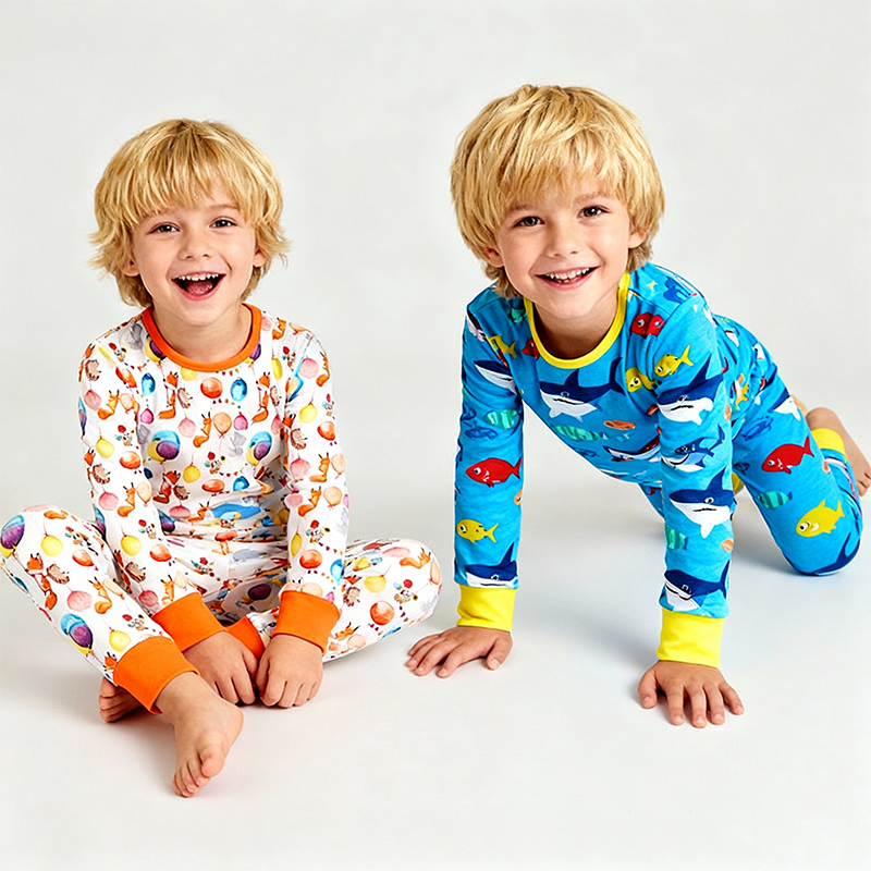 Bamboo Viscose Pajama Sets for Toddler Boys & Girls Baby Kids